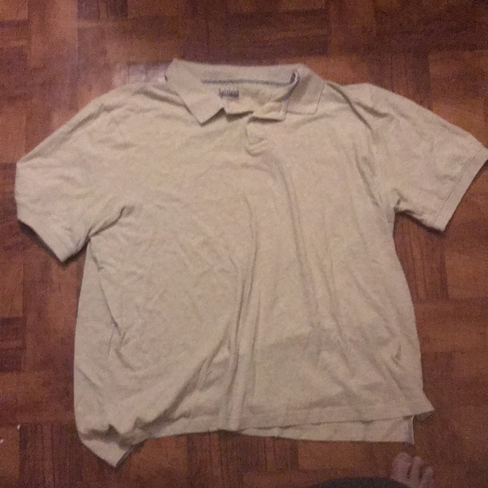 Basic editions Men’s Cream polo shirt Size 2XL 100% cotton